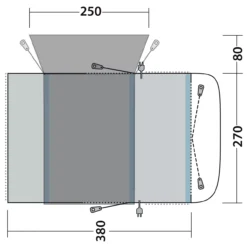 Outwell Wolfburg 380 Air -Camping im Freien Verkäufe 2024 111247 Wolfburg 380 Air Drawing Floorplan3 Copy