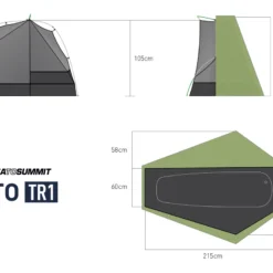 Sea To Summit Alto TR1 18 Sea To Summit Alto TR1 -Camping im Freien Verkäufe 2024 1200 Alto TR1 gr