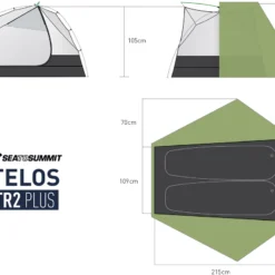 Sea To Summit Telos TR2 Plus -Camping im Freien Verkäufe 2024 1200 Telos TR2 Plus gr