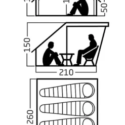 Nordisk Ydun Sky 5.5 -Camping im Freien Verkäufe 2024 1200 Ydun Sky gr