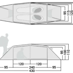 Tatonka Rokua 2 -Camping im Freien Verkäufe 2024 2606 332 Rokua 2 Skizze Masse