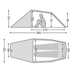 Nordisk Halland 2 LW -Camping im Freien Verkäufe 2024 Halland 2 floorplan tent Nordisk