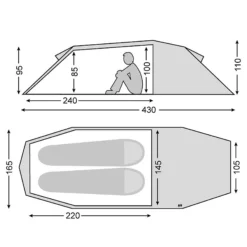 Nordisk Oppland 2 LW -Camping im Freien Verkäufe 2024 Oppland 2 floorplan tent Nordisk